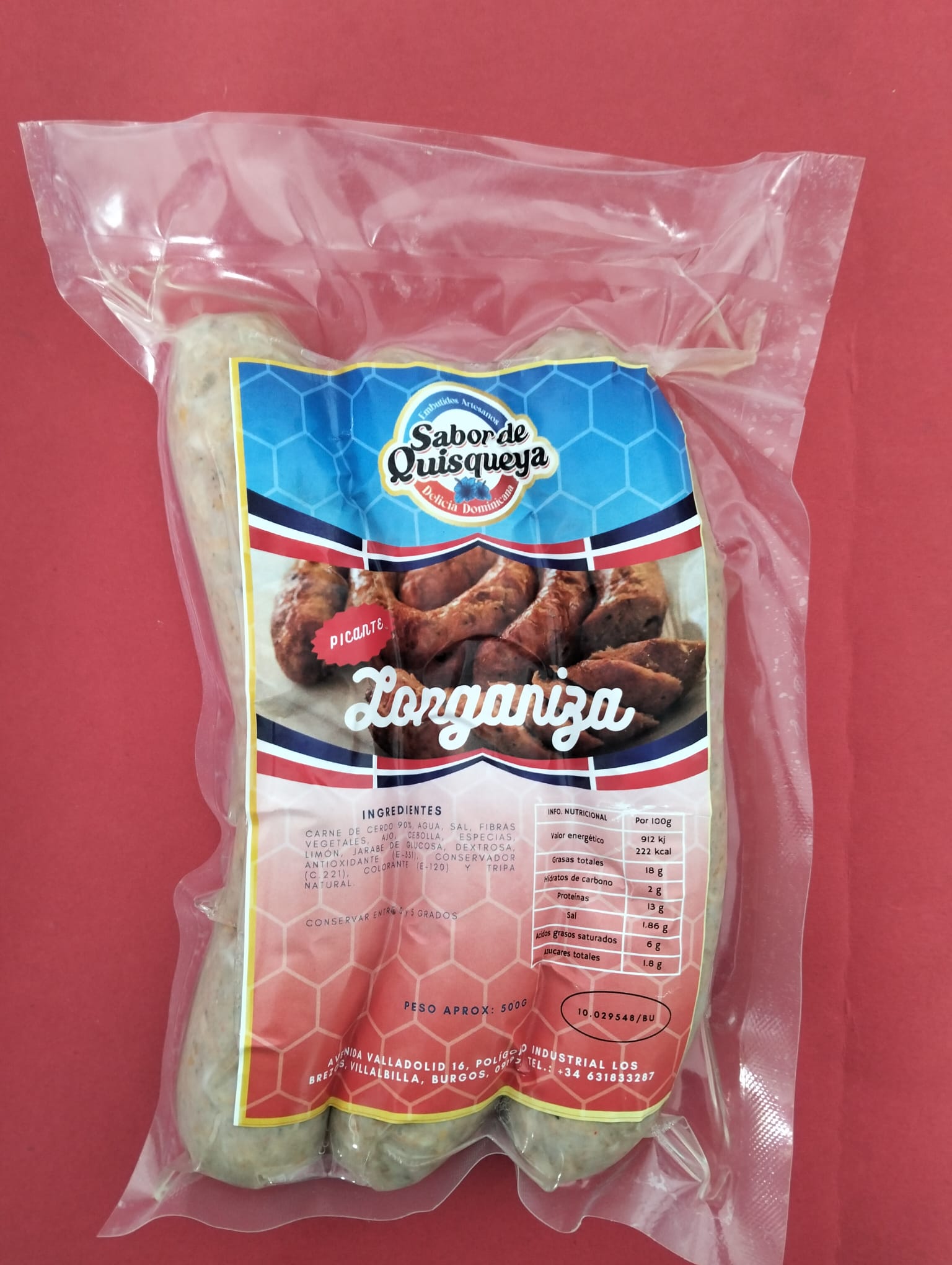 Longaniza picante con sello rojo
